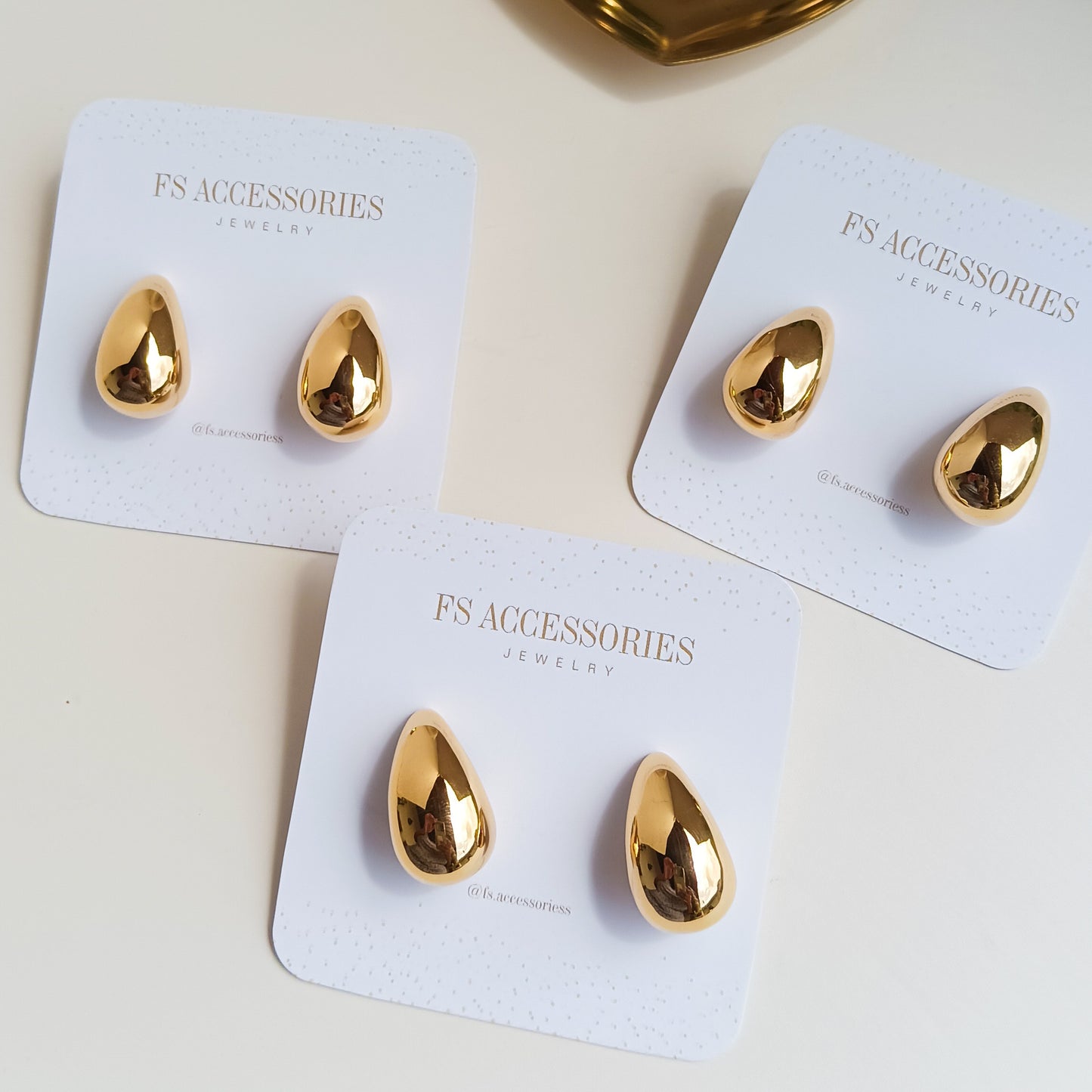 Drop Gold Studs