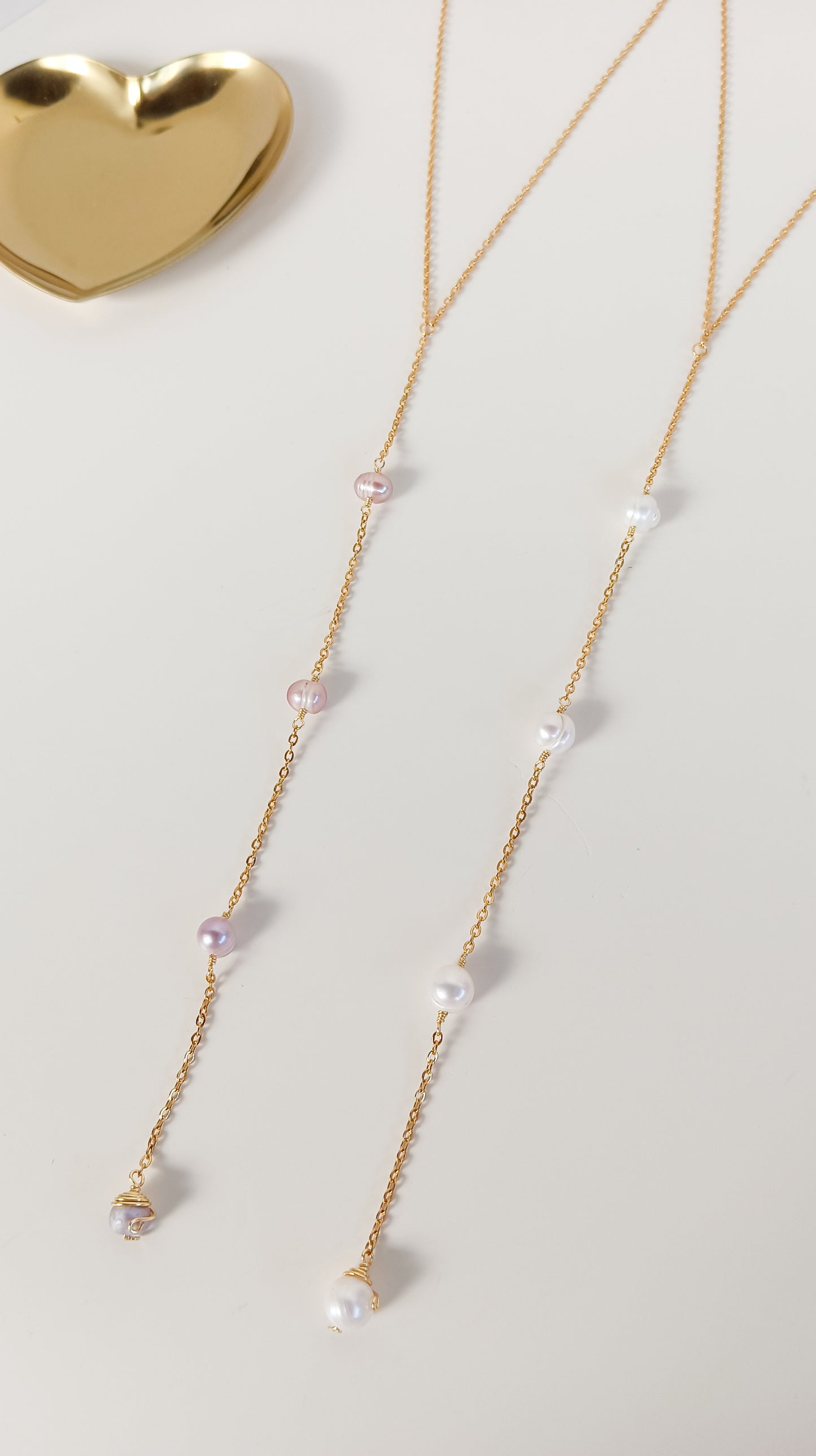 Pearl T body necklace