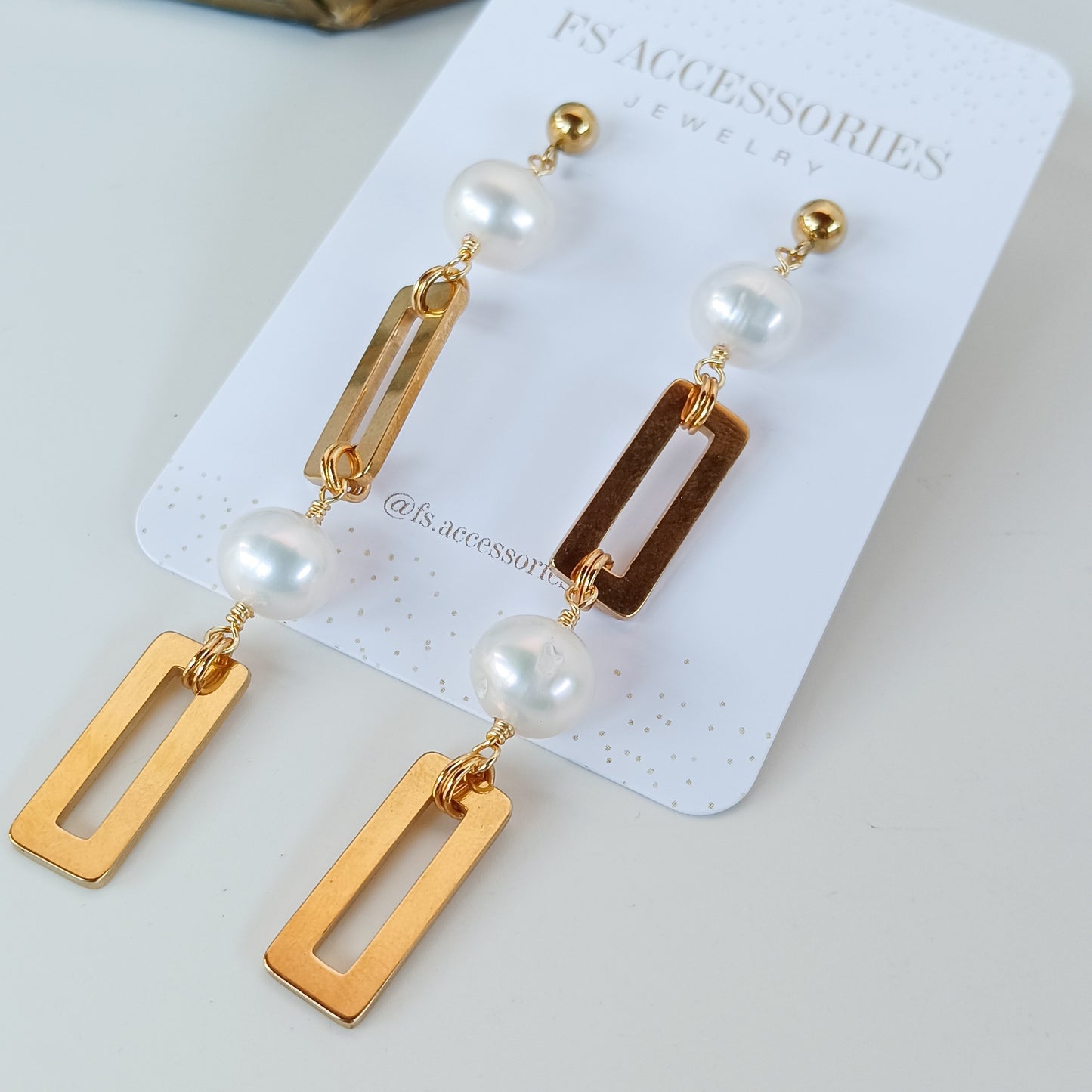 Beaded Freshwater Pearl Earrings #5