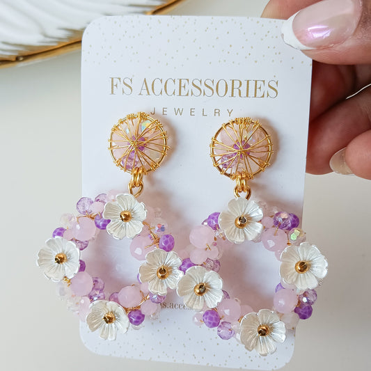 Floral Circle Earrings