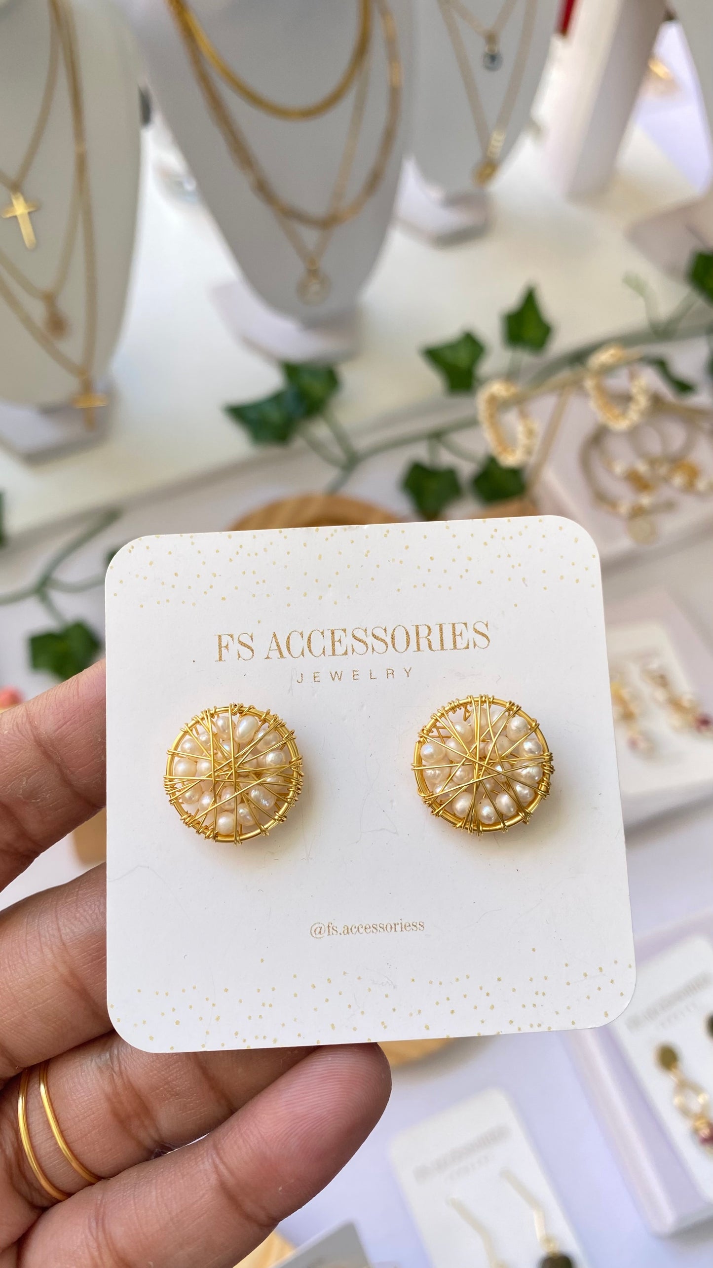 Pearl Dreamcatcher Studs