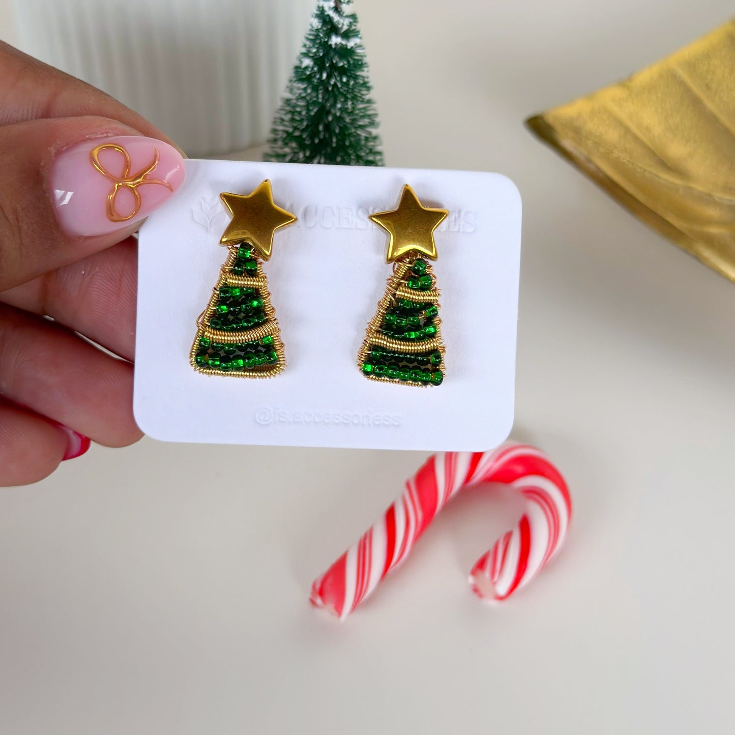 Mini Christmas Tree Studs