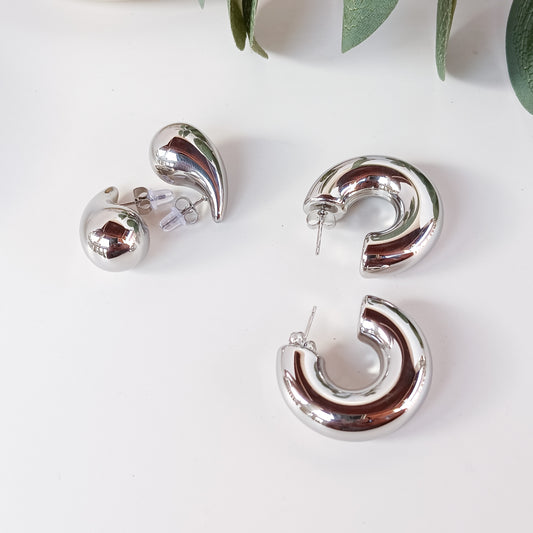 Stainless Steel Chunky Hoops