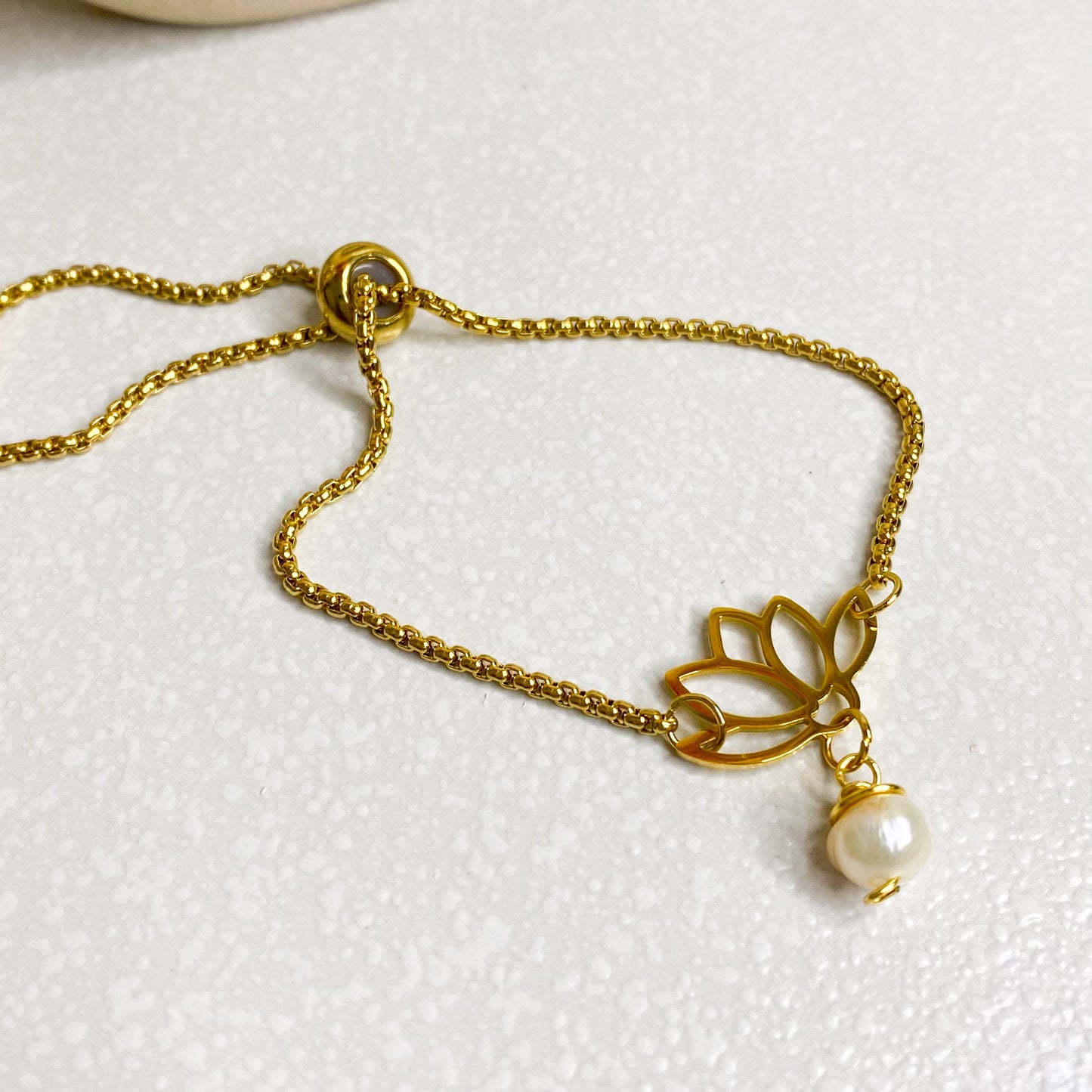 Mini Lotus Earrings and Bracelet