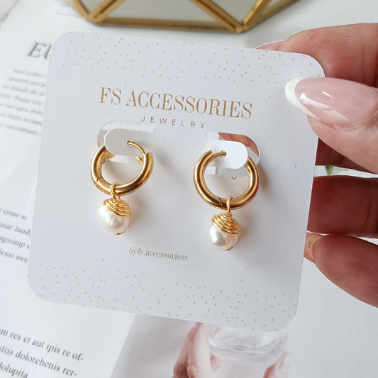 Pearl Trinket Hoops