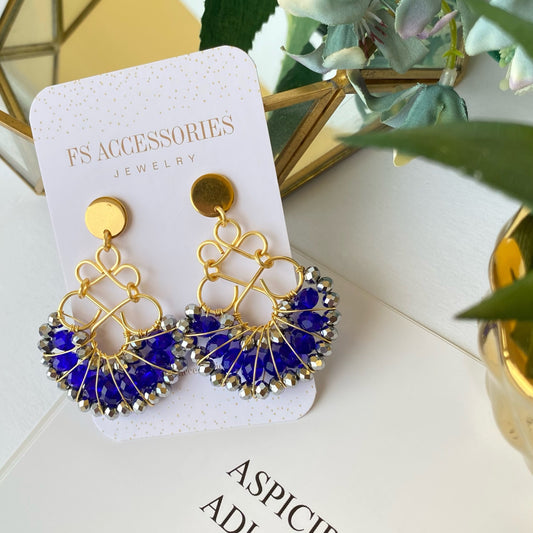 Blue Abanico Earrings