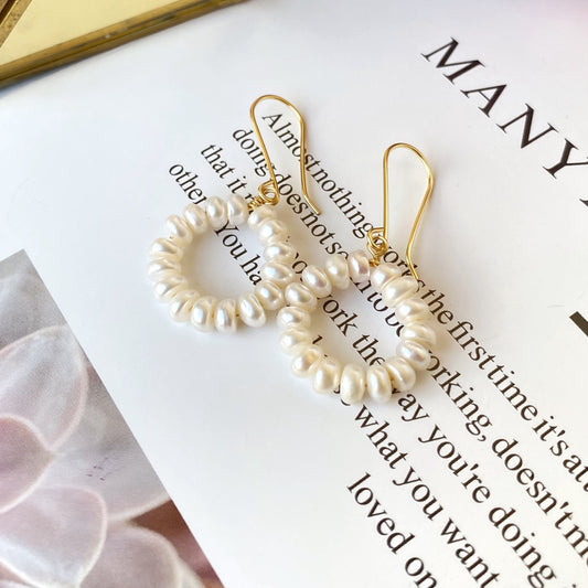 Pearl Circle Earrings